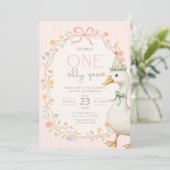 Invitation d'anniversaire d'une oie idiote (Debout devant)