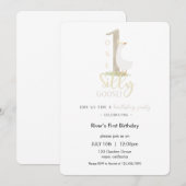 Invitation d'anniversaire d'une oie sotte (Devant / Derrière)
