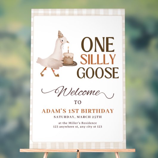Invitation d'anniversaire d'une oie sotte, Goose 1 (Neutre)