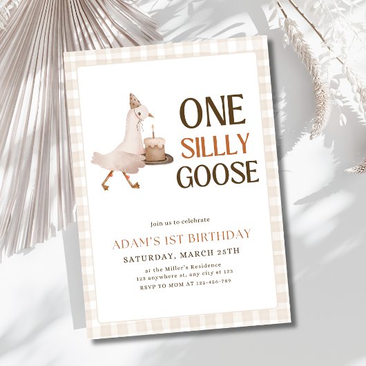 Invitation d'anniversaire d'une oie sotte, Goose 1