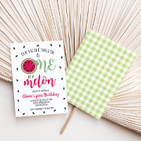 Invitation d'anniversaire d'une première pastèque 