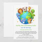 Invitation d'anniversaire écologique (Devant / Derrière)