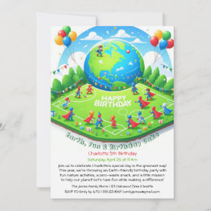 Invitation d'anniversaire écologique