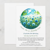 Invitation d'anniversaire écologique (Devant / Derrière)