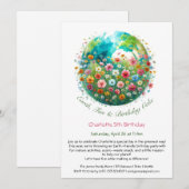 Invitation d'anniversaire écologique (Devant / Derrière)