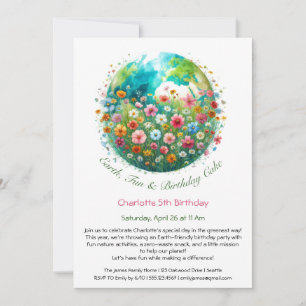 Invitation d'anniversaire écologique