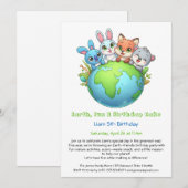 Invitation d'anniversaire écologique (Devant / Derrière)