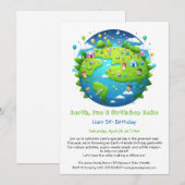Invitation d'anniversaire écologique (Devant / Derrière)