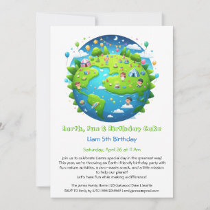 Invitation d'anniversaire écologique