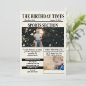 Invitation d'anniversaire Édition Sportive Birthda (Debout devant)