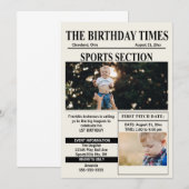 Invitation d'anniversaire Édition Sportive Birthda (Devant / Derrière)