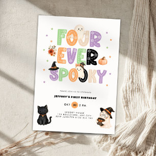 Invitation d'anniversaire effrayante Halloween qua