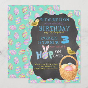 Invitation d'anniversaire Egg-Stravaganza