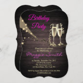 Invitation d'anniversaire Elegant Gold et Black Ch (Devant / Derrière)