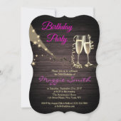 Invitation d'anniversaire Elegant Gold et Black Ch (Devant)