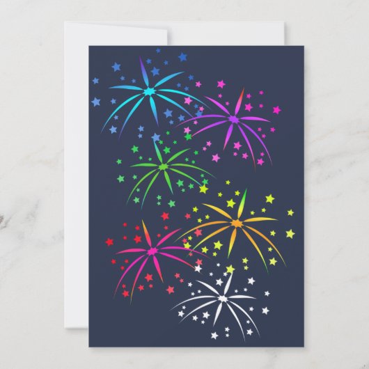 Invitation d'anniversaire Elégant Marine Bleu 40e (Dos)