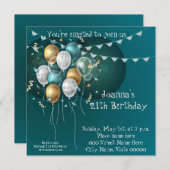 Invitation d'anniversaire élégante (Devant / Derrière)