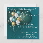 Invitation d'anniversaire élégante (Devant)