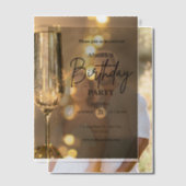 Invitation d'anniversaire élégante avec superposit (Décalage (Couple))