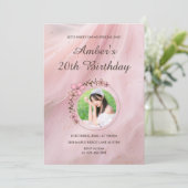 Invitation d'anniversaire élégante - Invitation à (Debout devant)