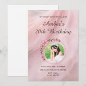 Invitation d'anniversaire élégante - Invitation à (Devant / Derrière)