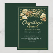 Invitation d'anniversaire élégante Planche de char (Devant / Derrière)