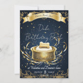 Invitation d'anniversaire élégante pour chien | Cé (Devant)