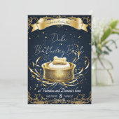 Invitation d'anniversaire élégante pour chien | Cé (Debout devant)