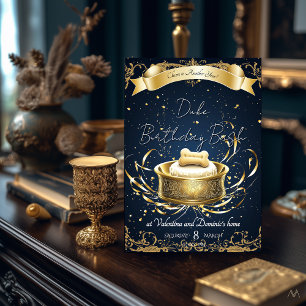 Invitation d'anniversaire élégante pour chien   Cé