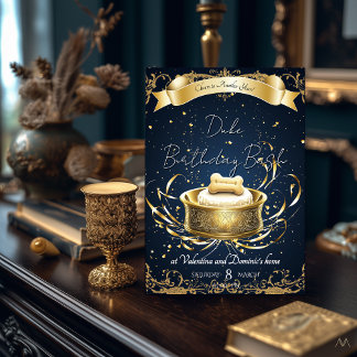 Invitation d'anniversaire élégante pour chien | Cé