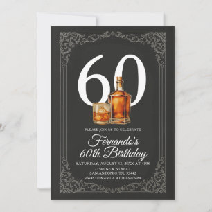 Invitation d'anniversaire élégante pour homme Whis