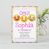 Invitation d'anniversaire Emoji (Debout devant)