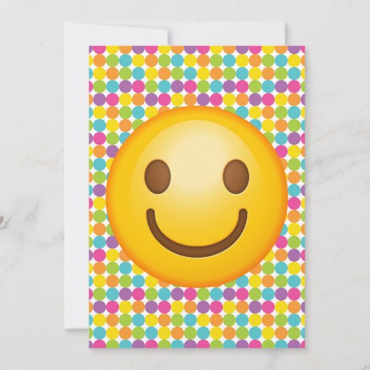Invitation d'anniversaire Emoji (Dos)