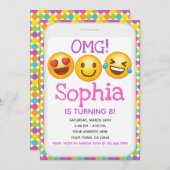 Invitation d'anniversaire Emoji (Devant / Derrière)