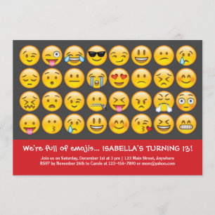 Invitation d'anniversaire Emoji