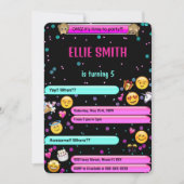 Invitation d'anniversaire Emoji (Devant)