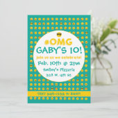 Invitation d'anniversaire Emoji (Debout devant)