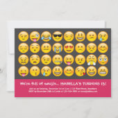Invitation d'anniversaire Emoji (Devant)