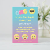 Invitation d'anniversaire Emoji Ombre (Debout devant)