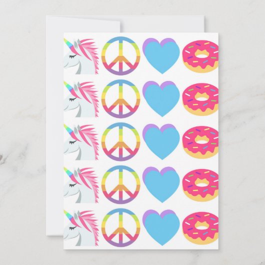 Invitation d'anniversaire Emoji personnalisable (Dos)