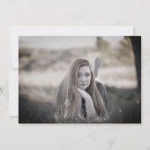 Invitation d'anniversaire en argent et bleu (Dos)