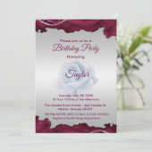 Invitation d'anniversaire en Bourgogne et en argen (Debout devant)