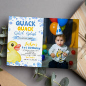 Invitation d'anniversaire en caoutchouc Ducky