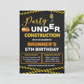 Invitation d'anniversaire en construction (Debout devant)
