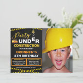 Invitation d'anniversaire en construction - Tous â (Debout devant)