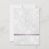 Invitation d'anniversaire en dentelle et damas (Dos)