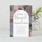 Invitation d'anniversaire en fleurs profondes (Debout devant)