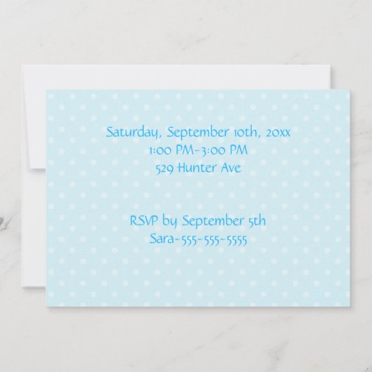 Invitation d'anniversaire en mer (Dos)