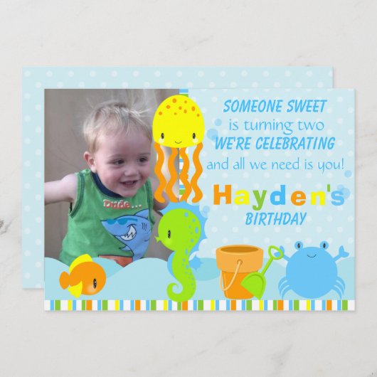 Invitation d'anniversaire en mer (Devant / Derrière)