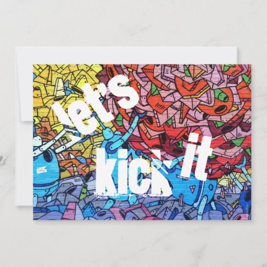 Invitation d'anniversaire en milieu urbain (Devant)